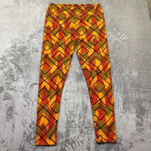 LuLaRoe Tall Curvy Leggings Geometric Print Yellow‎ Orange Red Green Purple 30"
